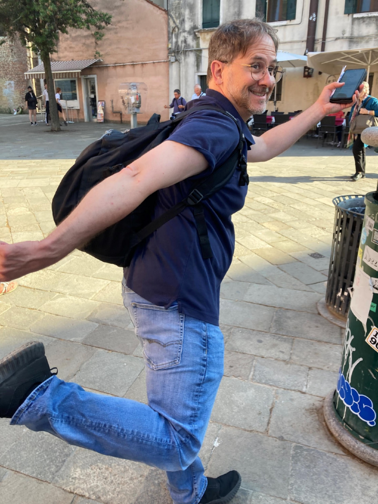 Jay Walls leading a travel group